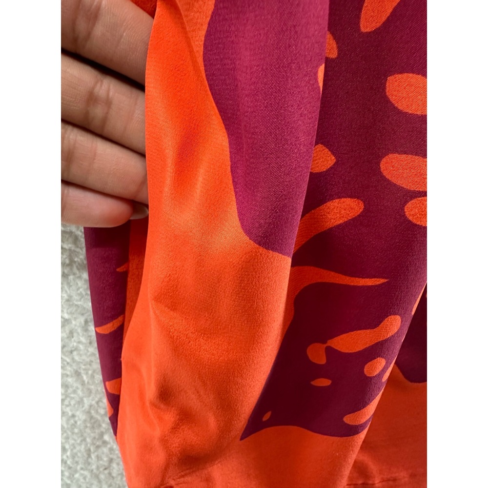 Banana Republic Red Floral Short Sleeve Tunic - Picture 6 of 10